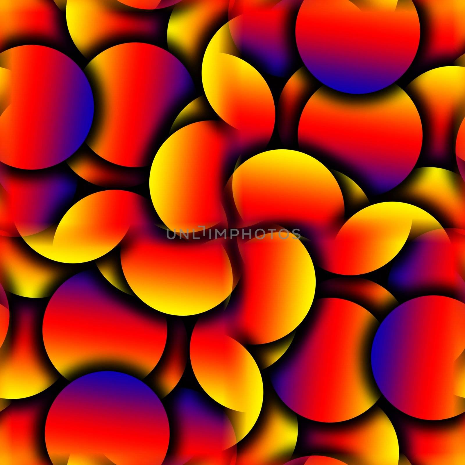 Seamless curved colour tile pattern background.