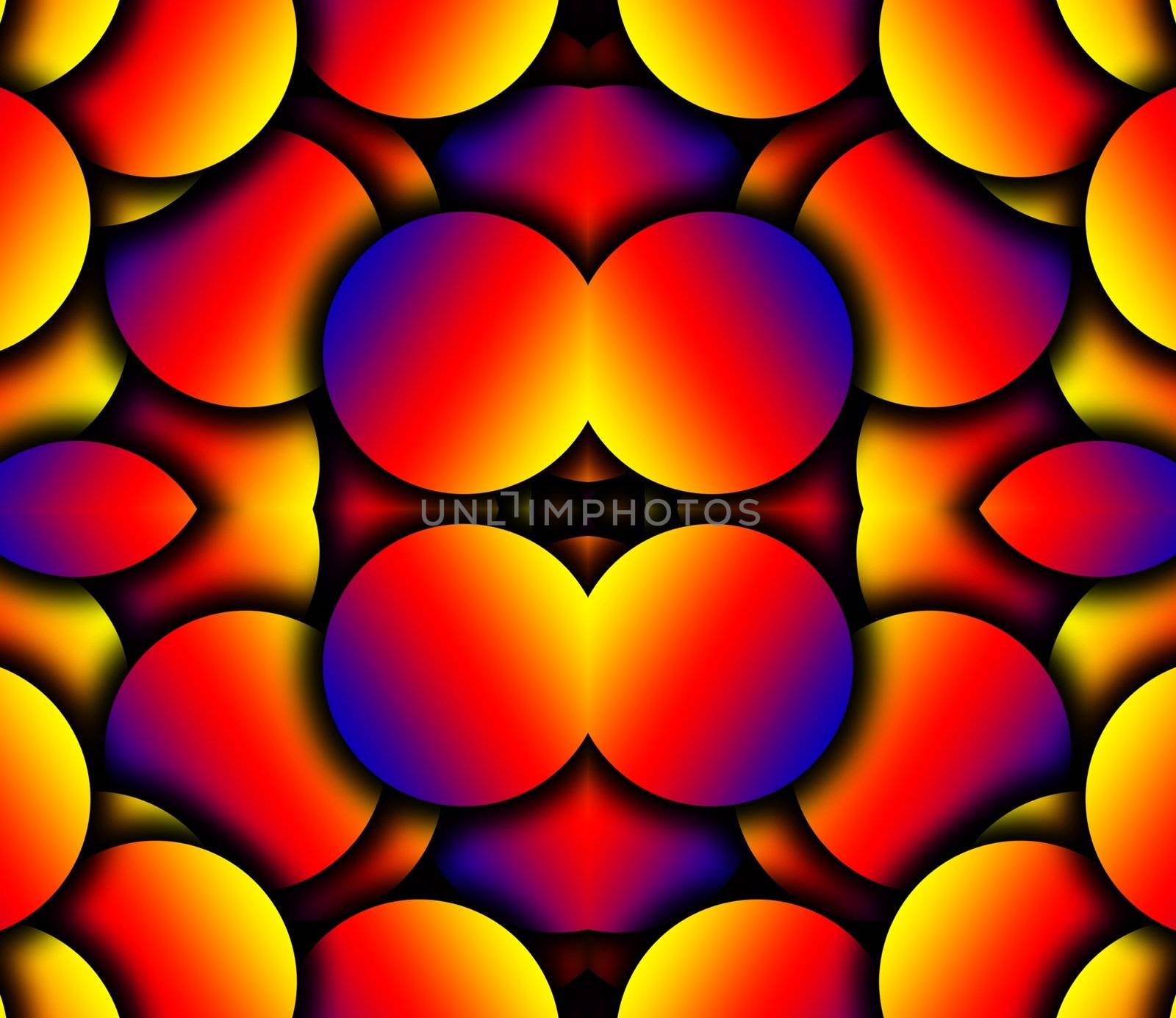 Seamless curved colour tile pattern background.