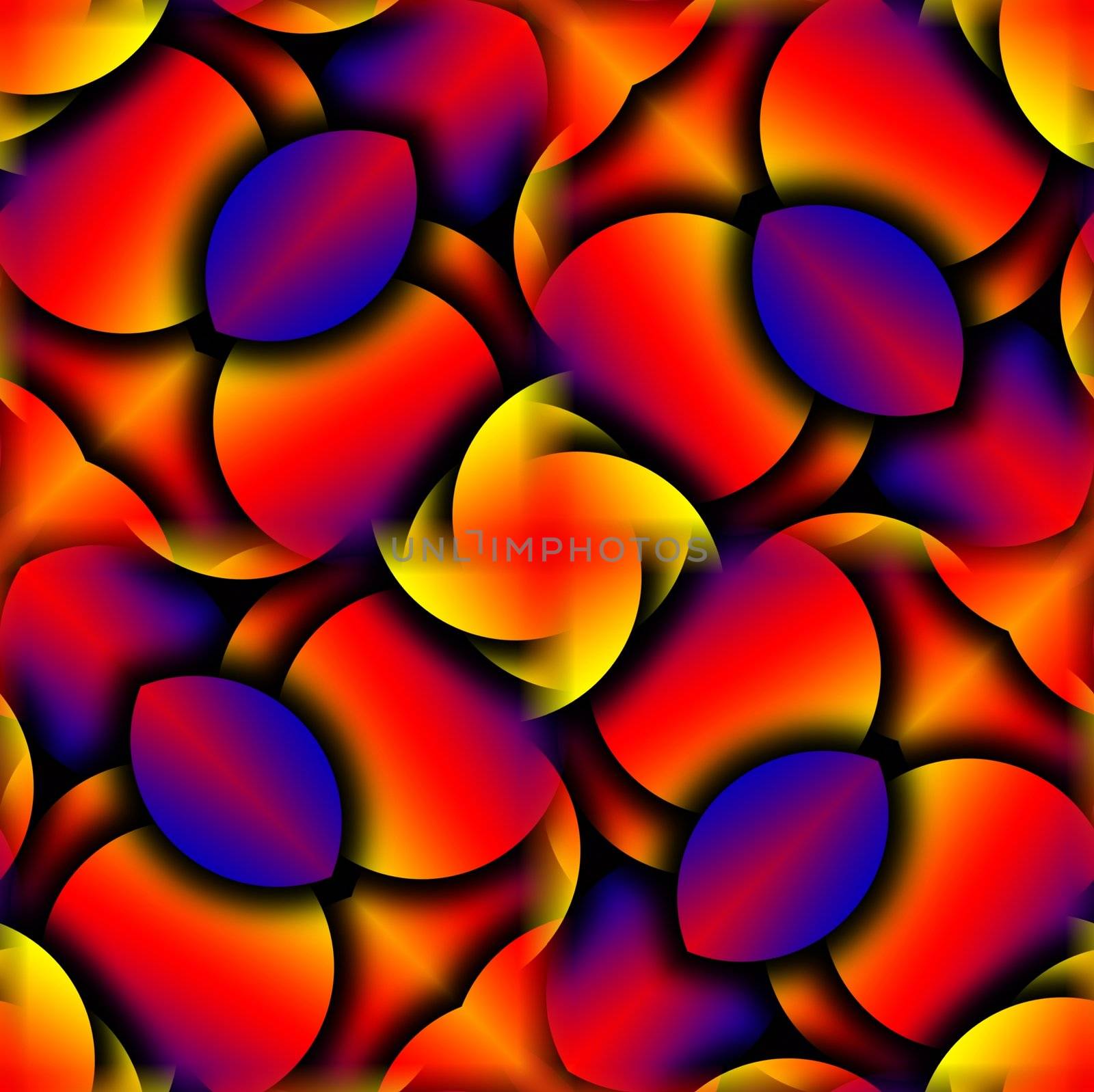 Seamless curved colour tile pattern background.