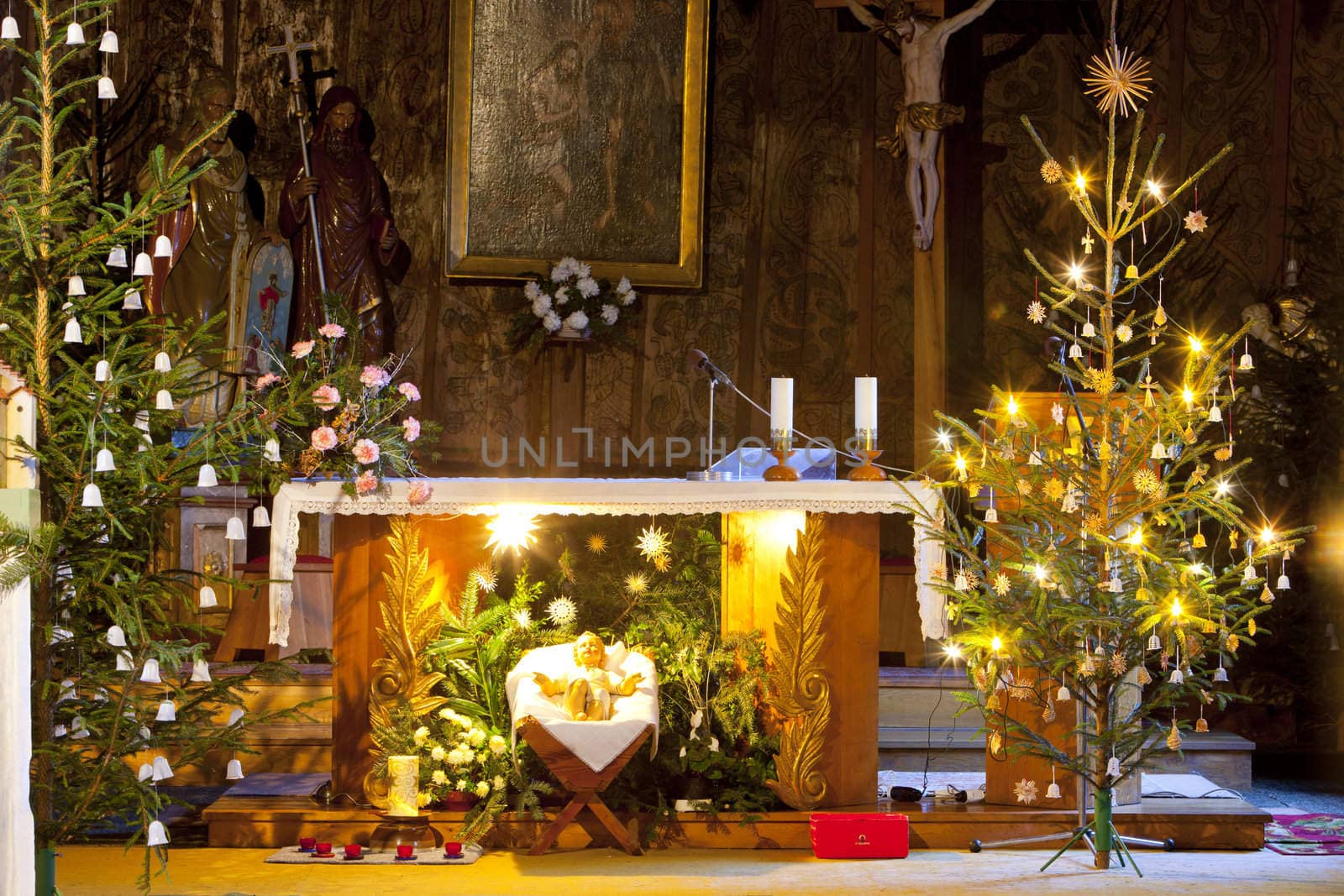 interior of church, Slavonov, Czech Republic