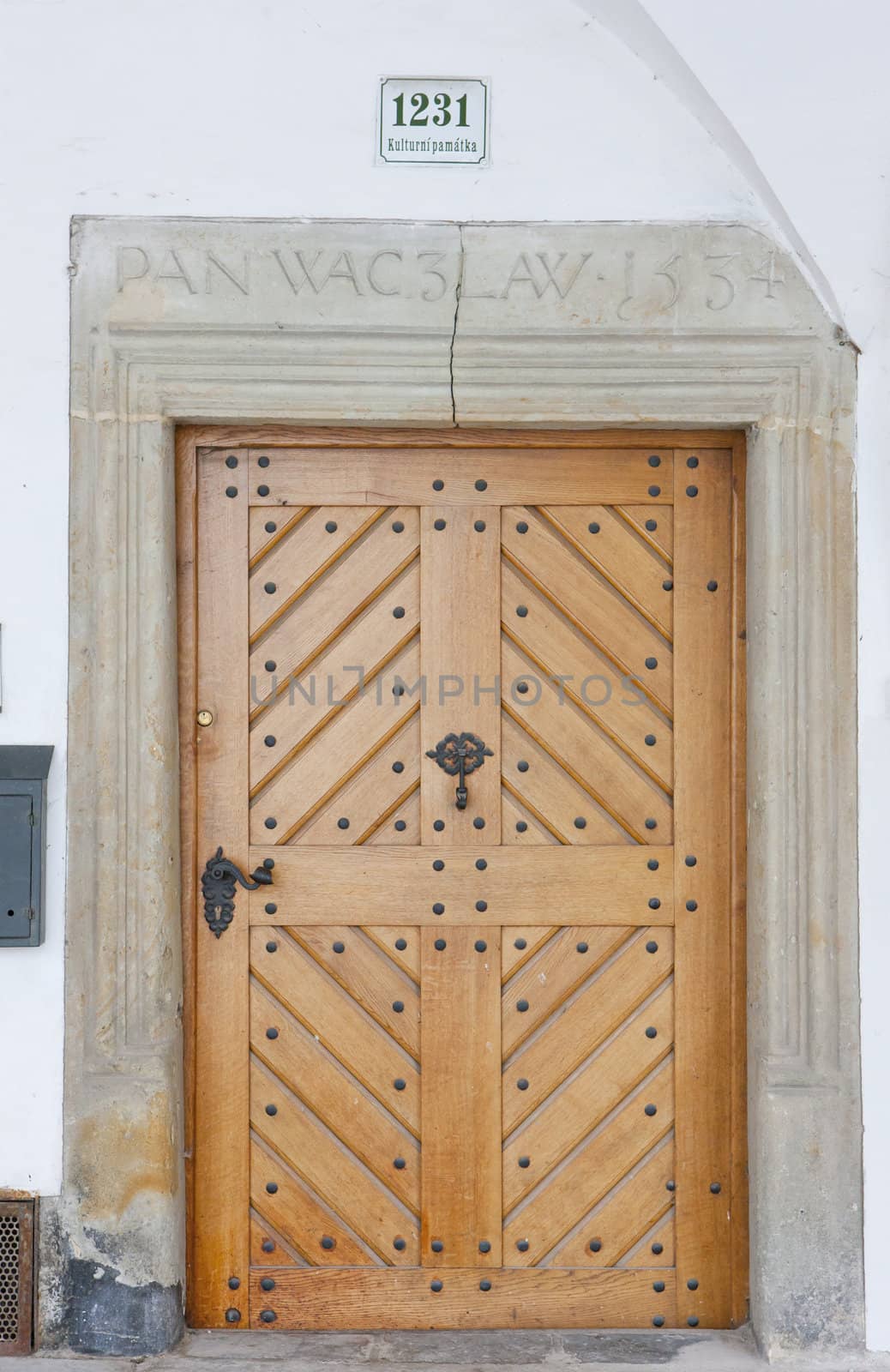 detail of house, Nove Mesto nad Metuji, Czech Republic