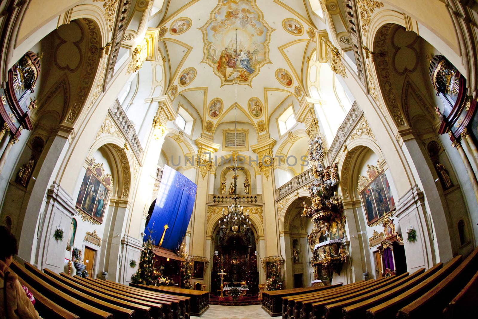 interior of pilgrimage church, Wambierzyce, Poland