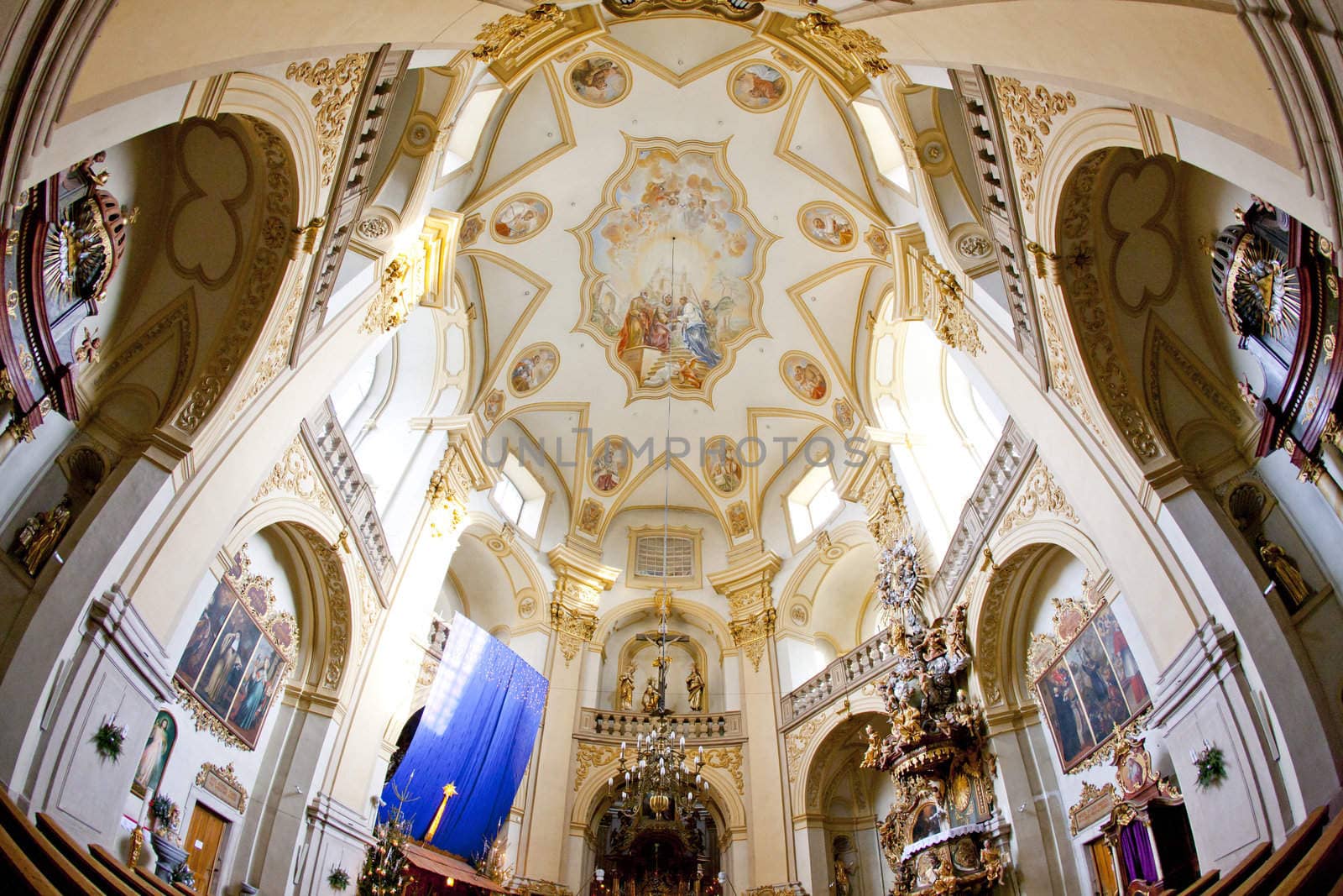 interior of pilgrimage church, Wambierzyce, Poland