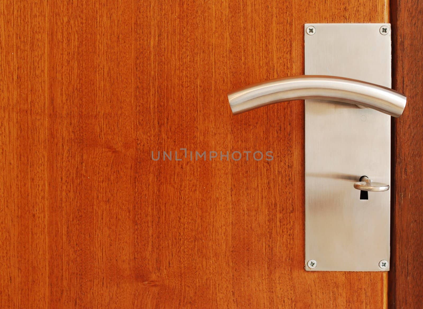 Metallic door handle with key by luissantos84