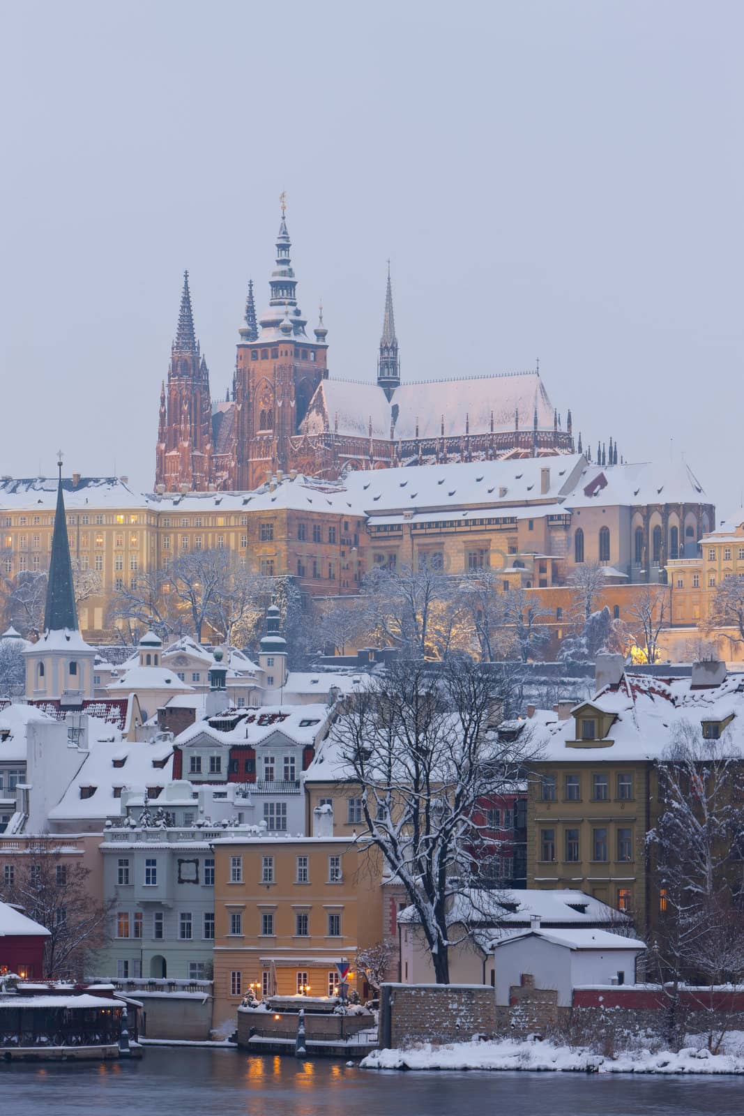 Hradcany in winter, Prague, Czech Republic