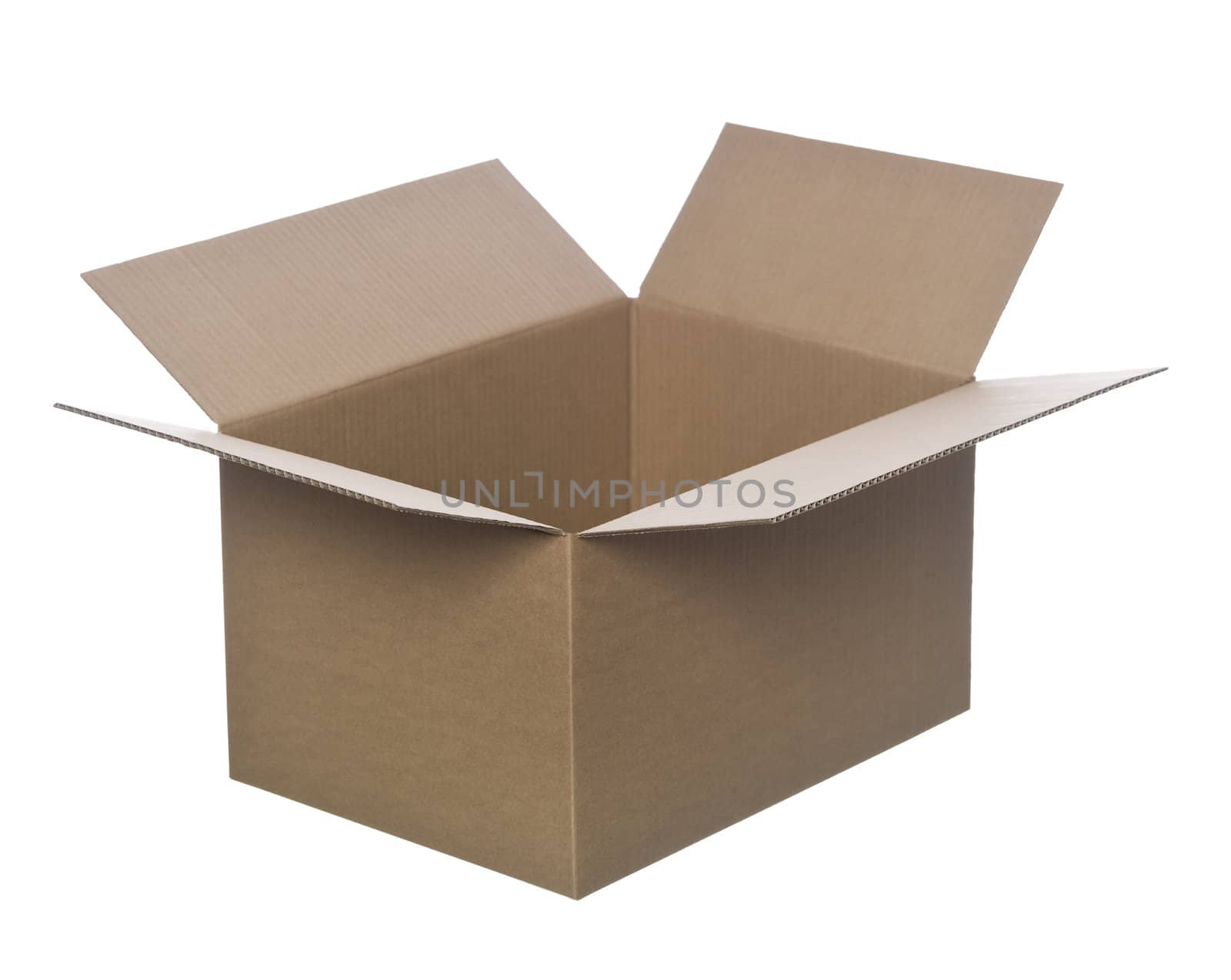 Open cardboard box