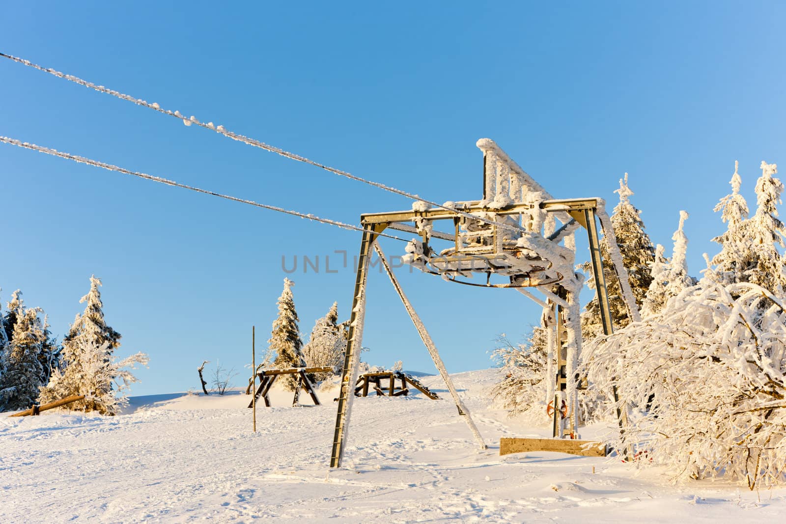 Orlicke Mountains in winter, Czech Republic