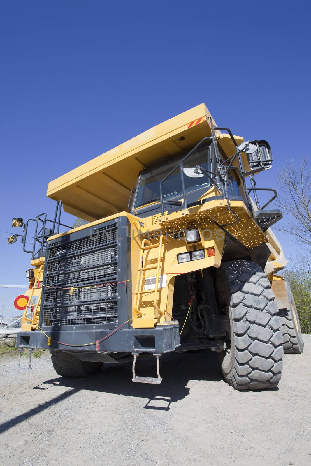 Huge dump truck at the limestone plant.