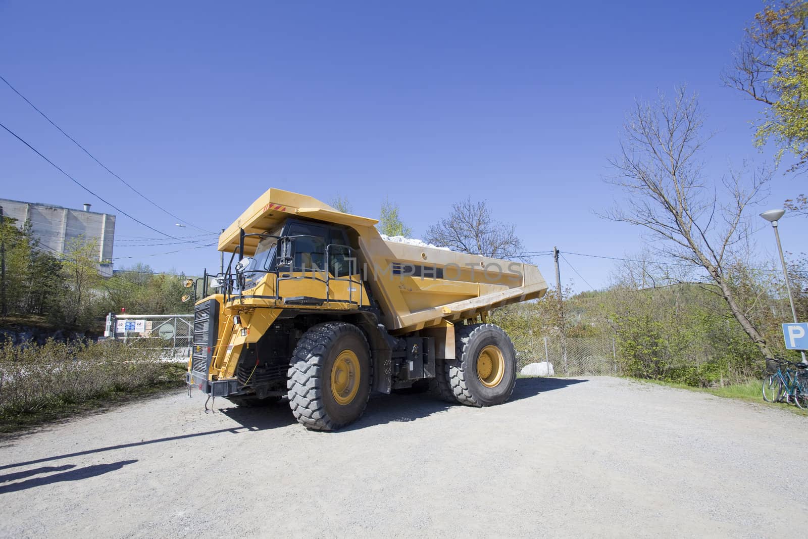 Huge dump truck at the limestone plant.
