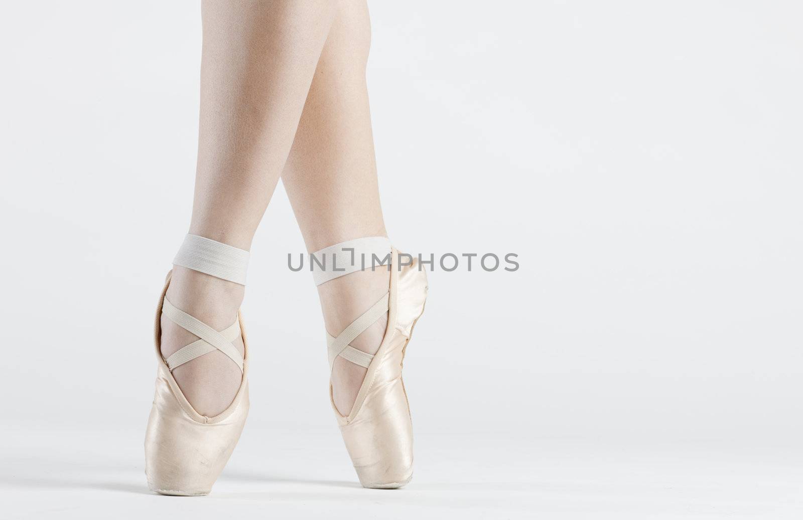 detail of ballet dancer''s feet