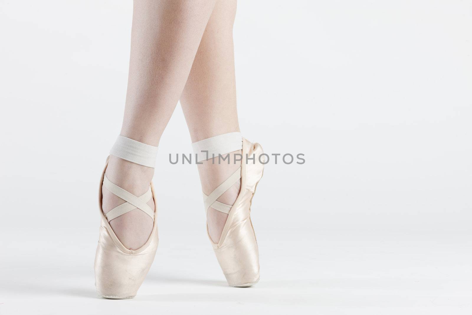 detail of ballet dancer''s feet