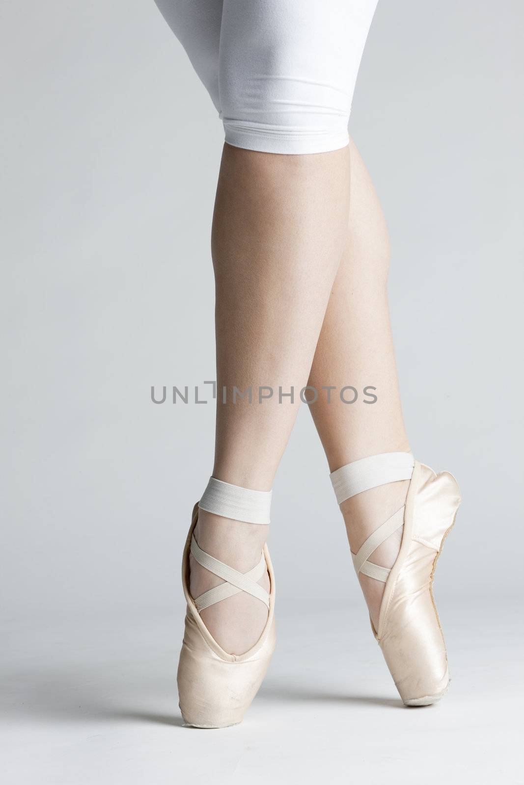 detail of ballet dancer''s feet