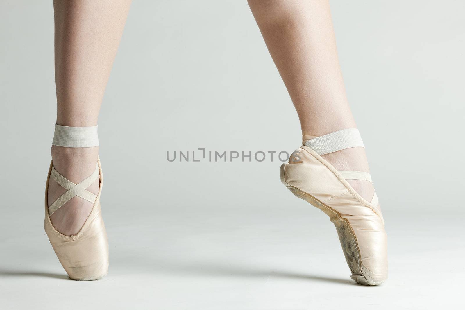 detail of ballet dancer''s feet
