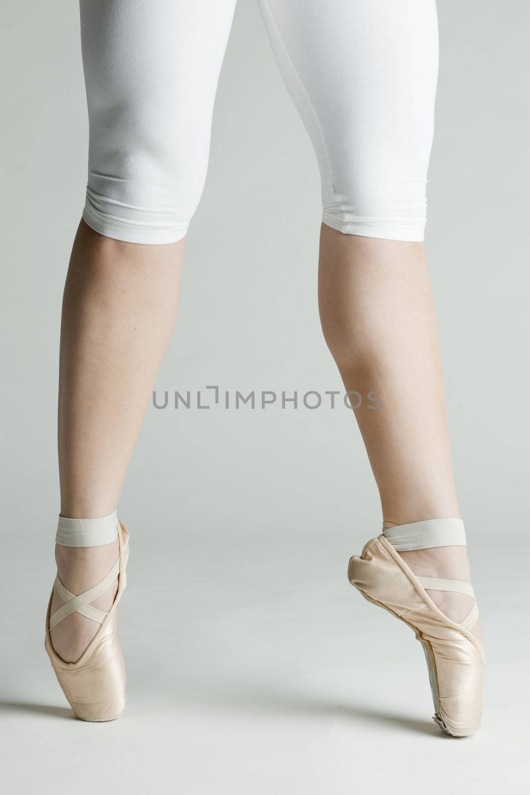 detail of ballet dancer''s feet