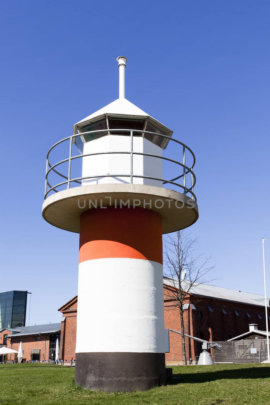 Model of lighthouse near the museum ship "Finnish Swan".