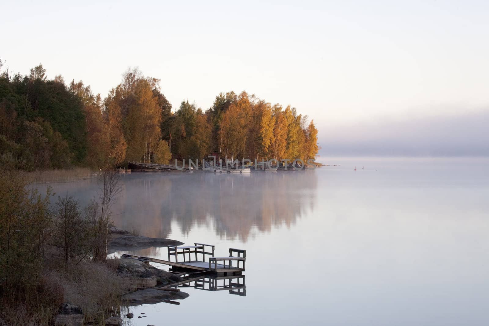 Lake landscape by Sunrise