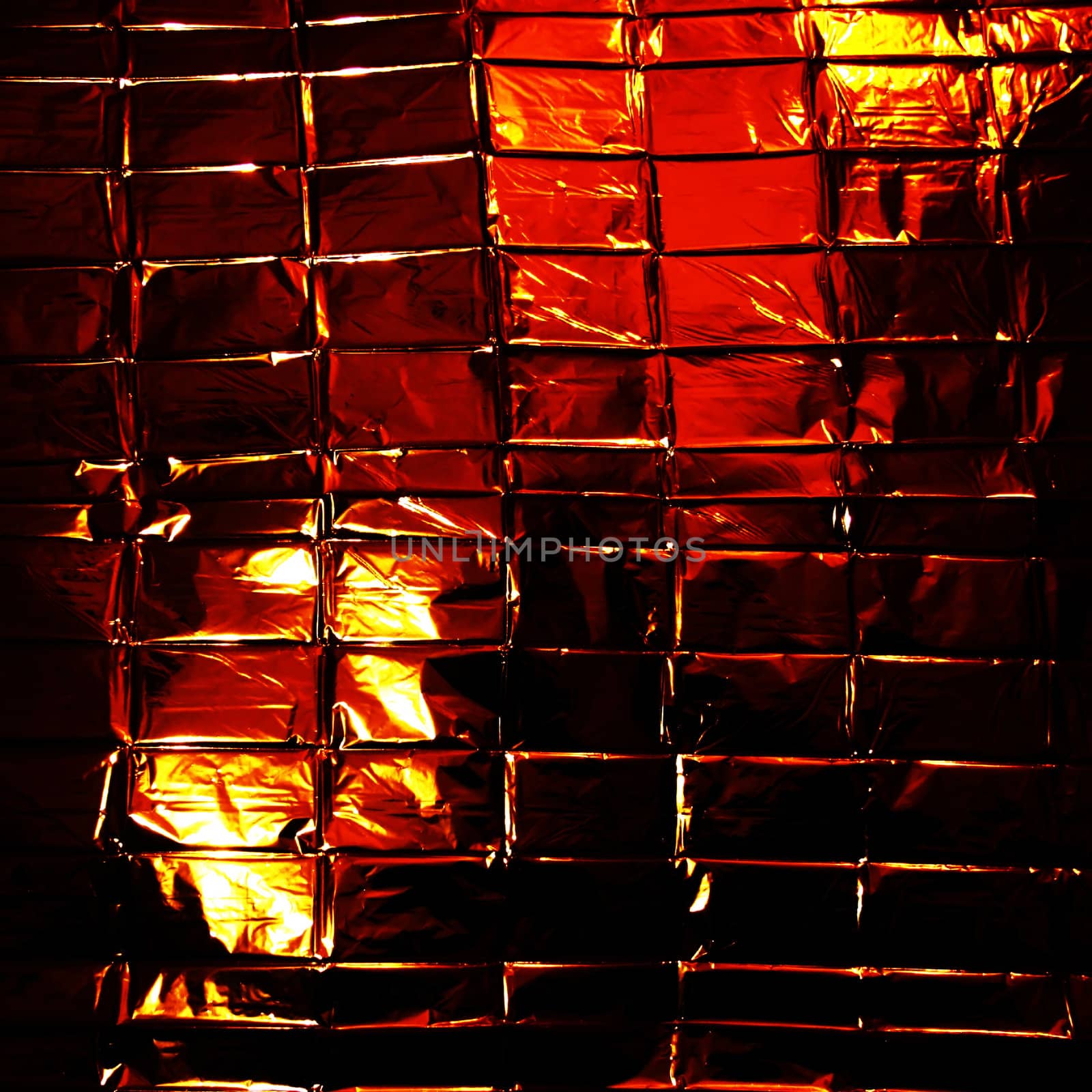 Red illuminated golden background