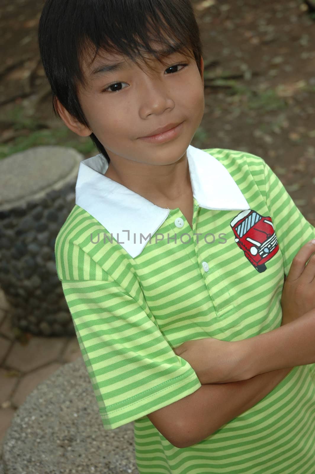 little boy with nice and cute face expression