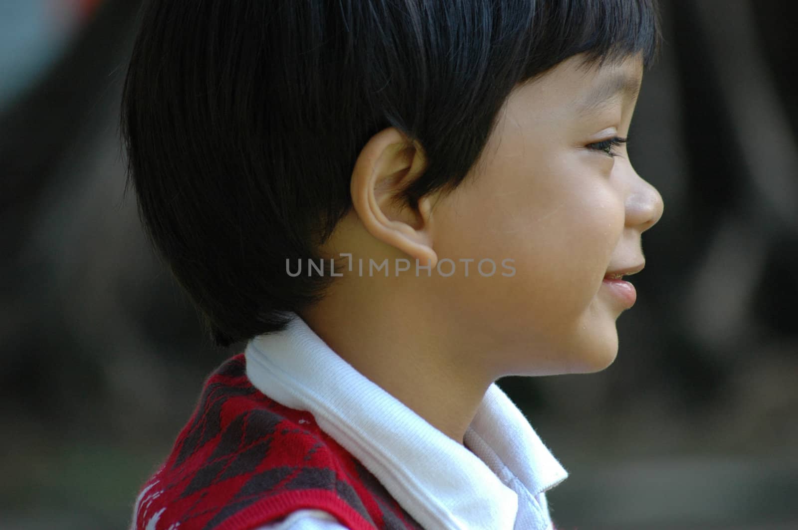 little boy with nice and cute face expression