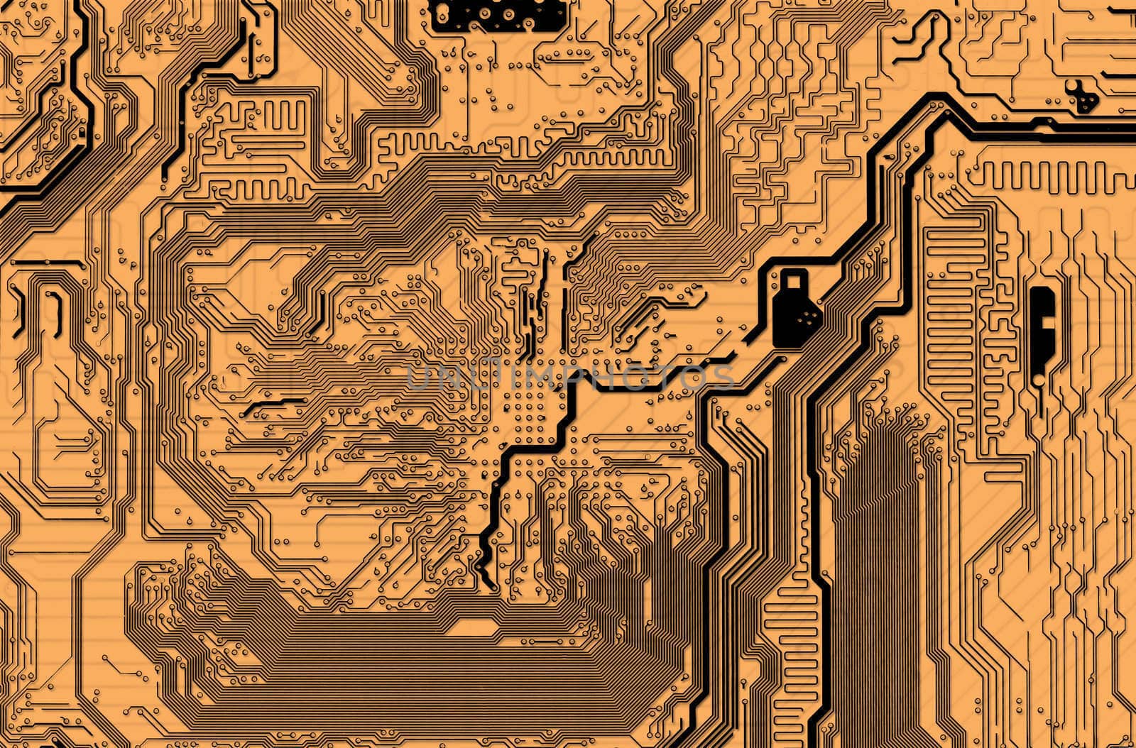 Abstract industrial texture of a electronic plate with paths