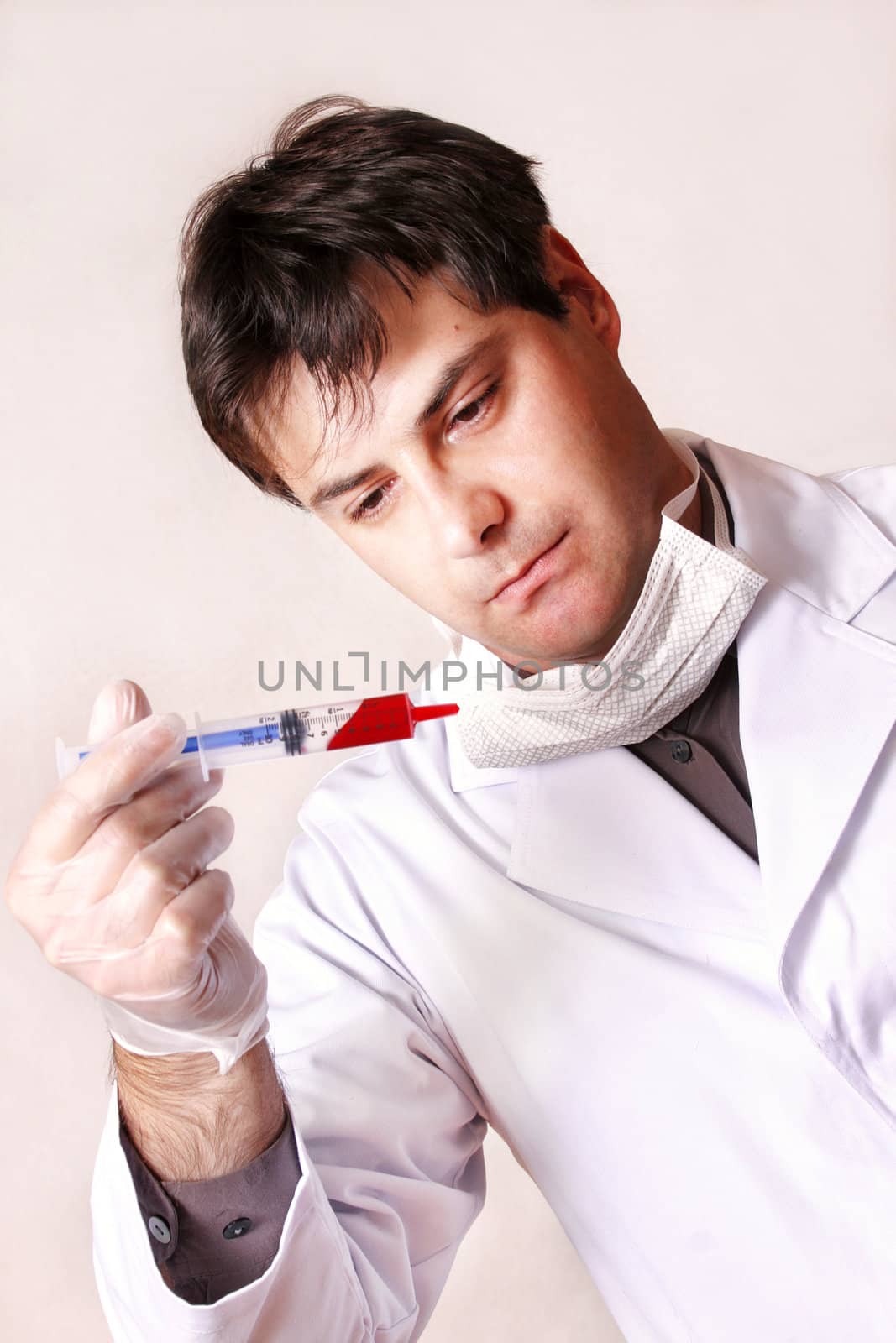 Doctor with syringe by lovleah