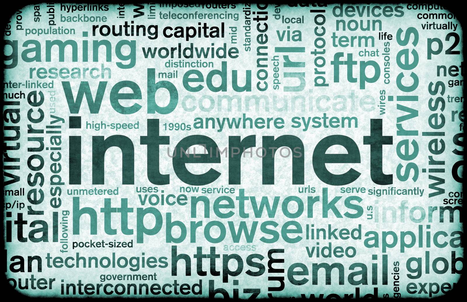 Internet Web Abstract on a Digital Background