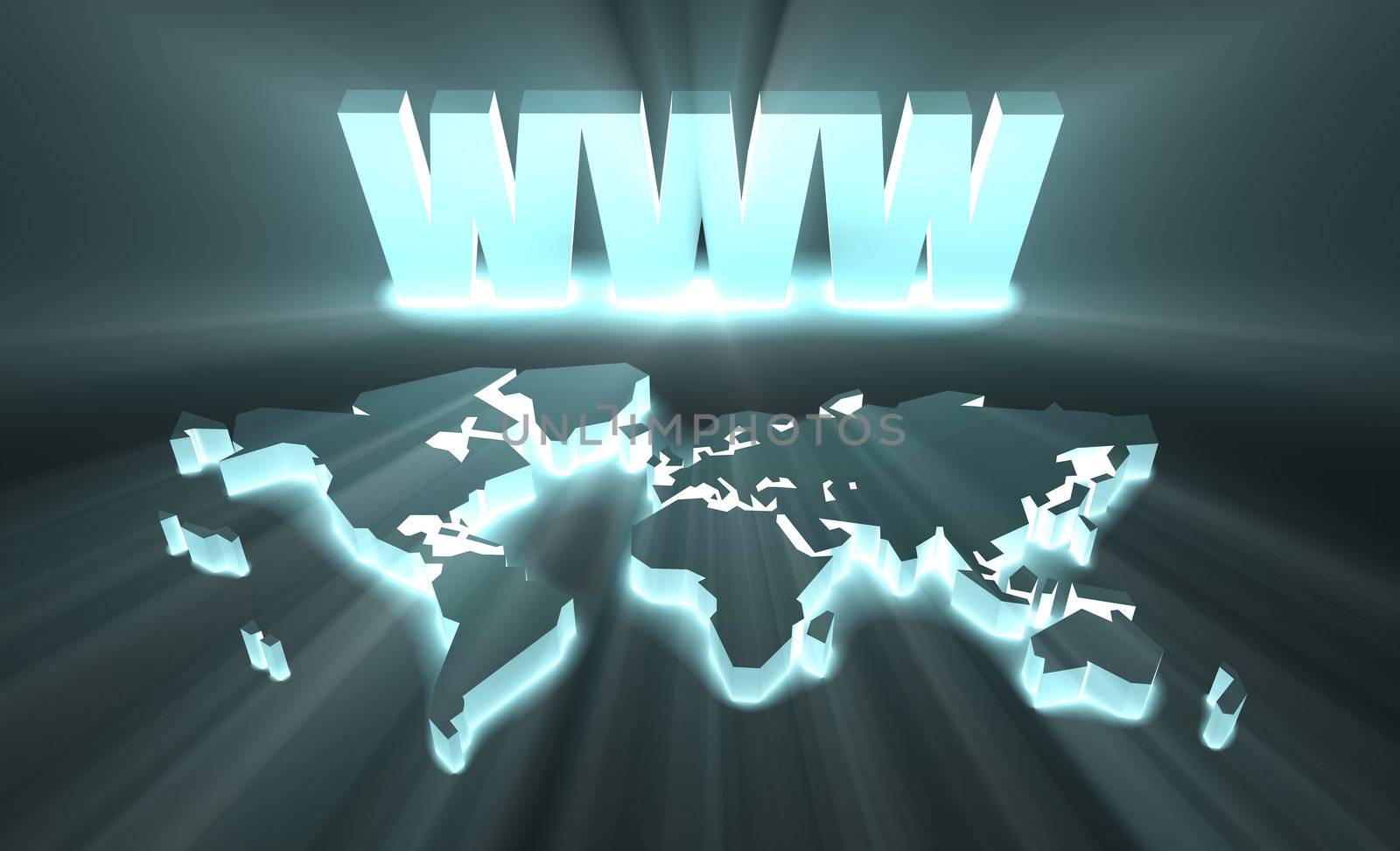 WWW World Wide Web Internet Online in 3d