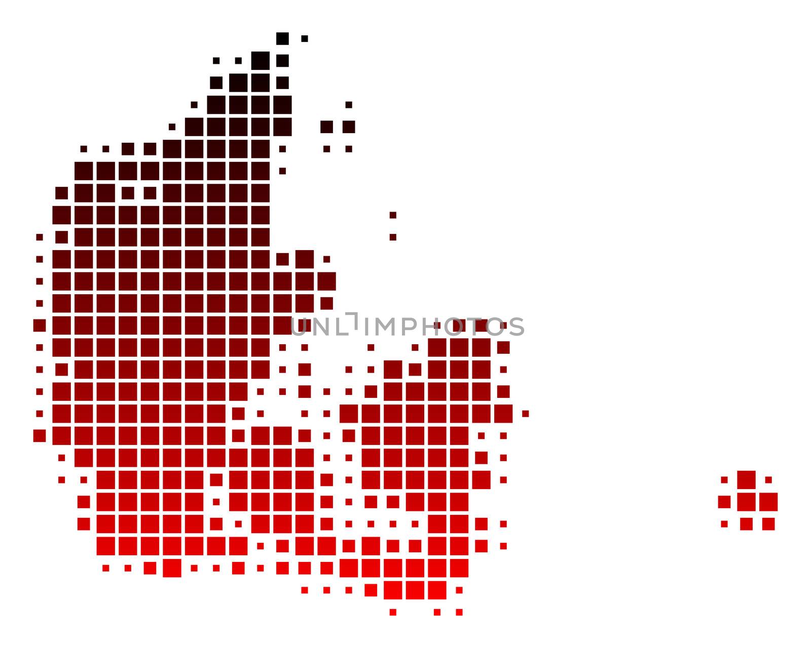 Map of Denmark by rbiedermann