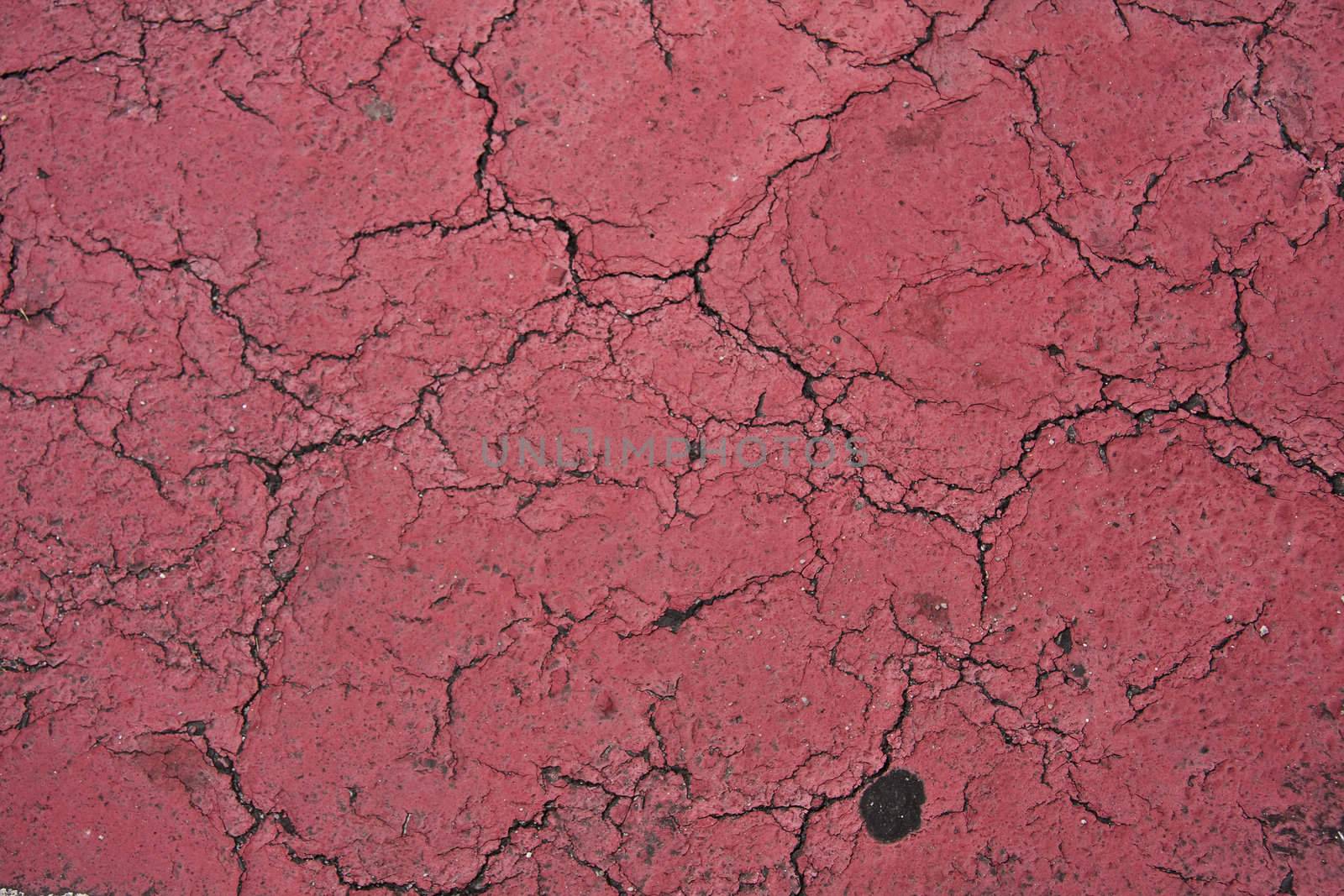 Weathered and cracked red wall, great as texture or background