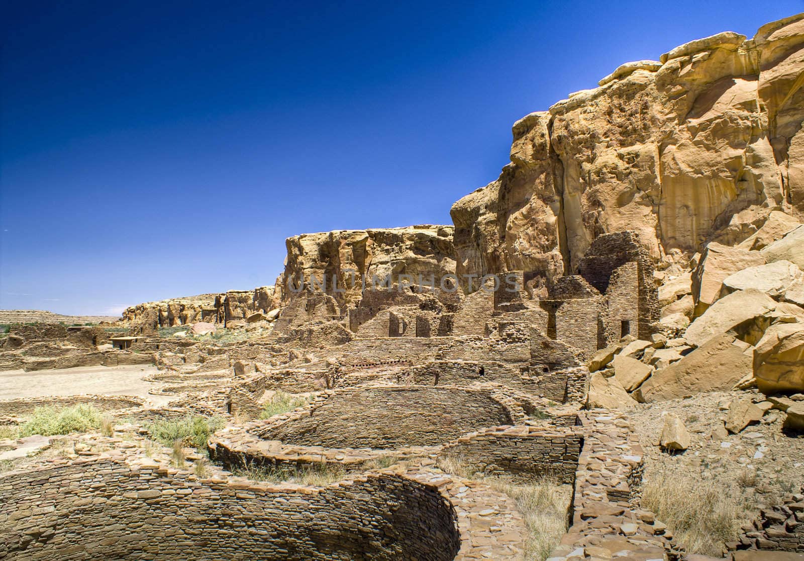 Ancient Ruins at Chaco Canyon, New Mexico