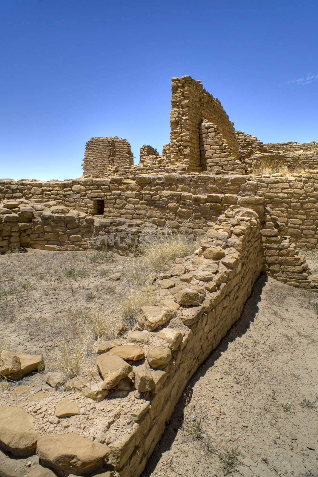 Ancient Ruins at Chaco Canyon, New Mexico