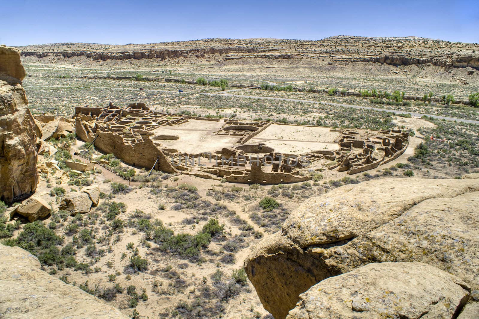 Ancient Ruins at Chaco Canyon, New Mexico