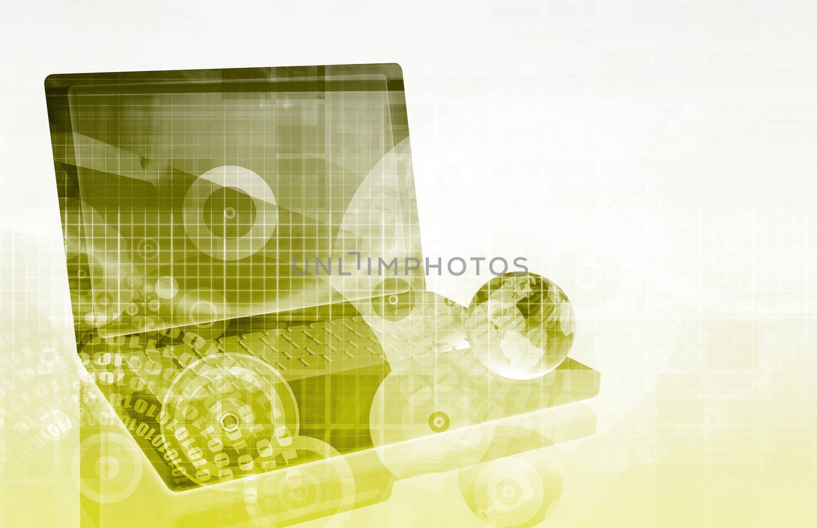 Internet Web Abstract on a Digital Background