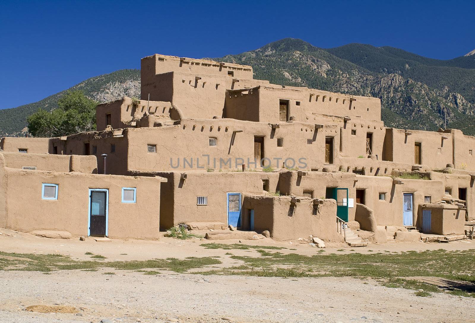 Adobe Houses in the Pueblo of Taos, New Mexico, USA. by diro