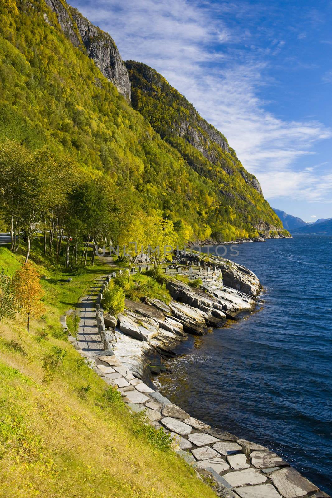 landscape by Haldanger fjord, Norway