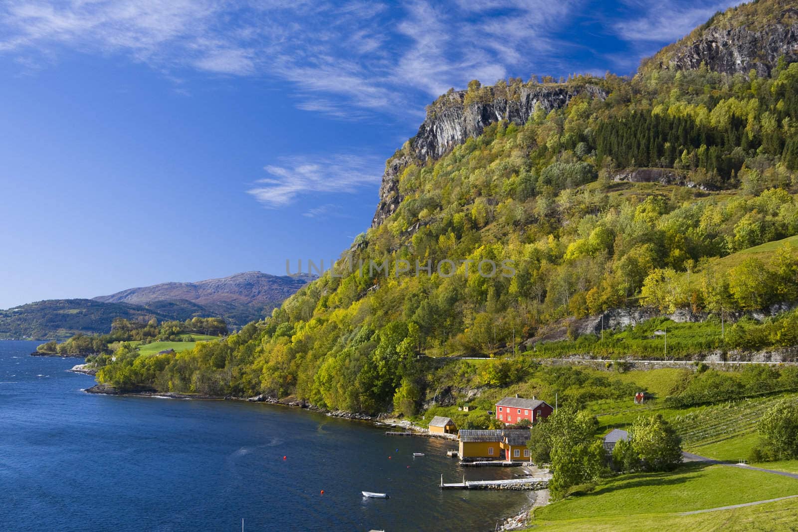 landscape by Haldanger fjord, Norway