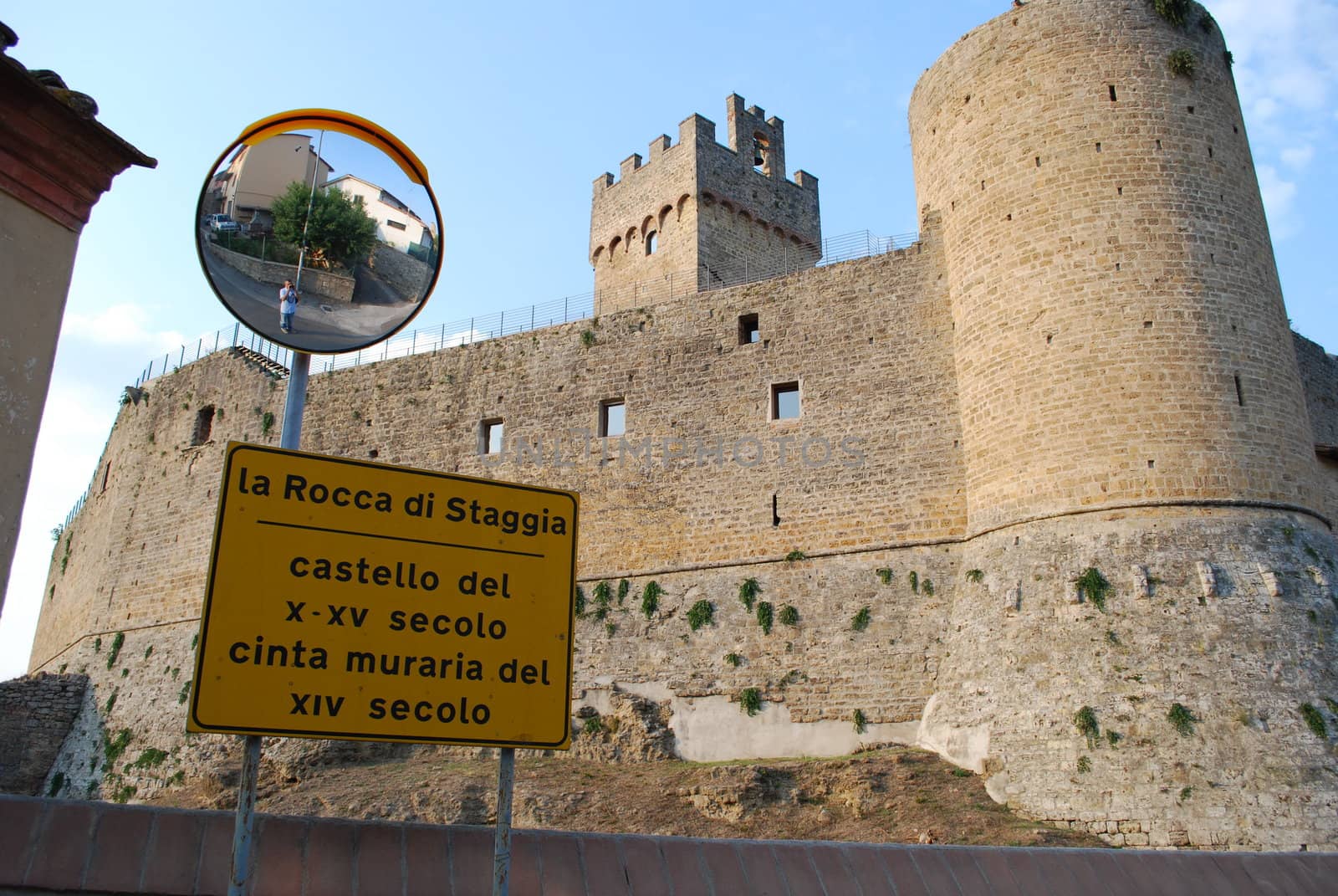 Staggia Senese is a small town near Siena with a castle and city walls that are a typical example of the medieval architecture in Tuscany