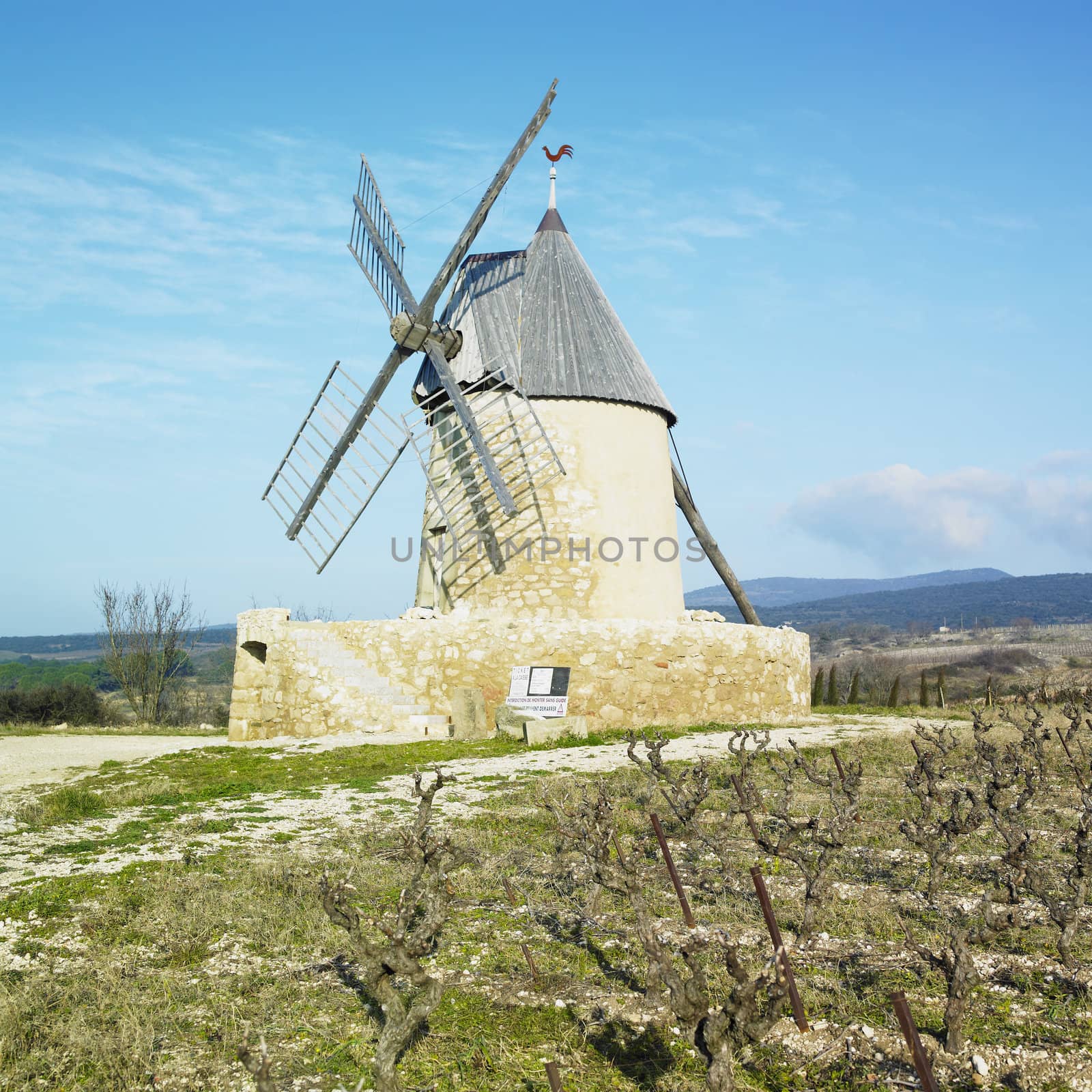 windmill, Villeneuve Minervois, France by phbcz