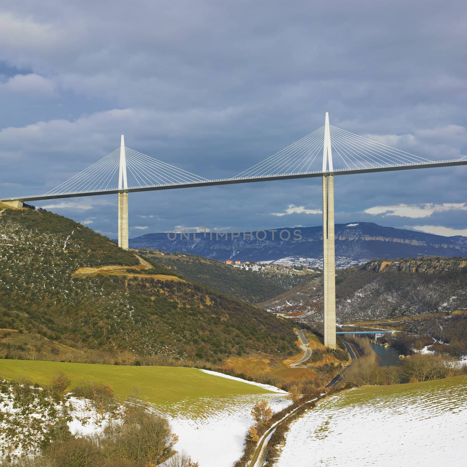 the highest bridge in the world, Millau, France