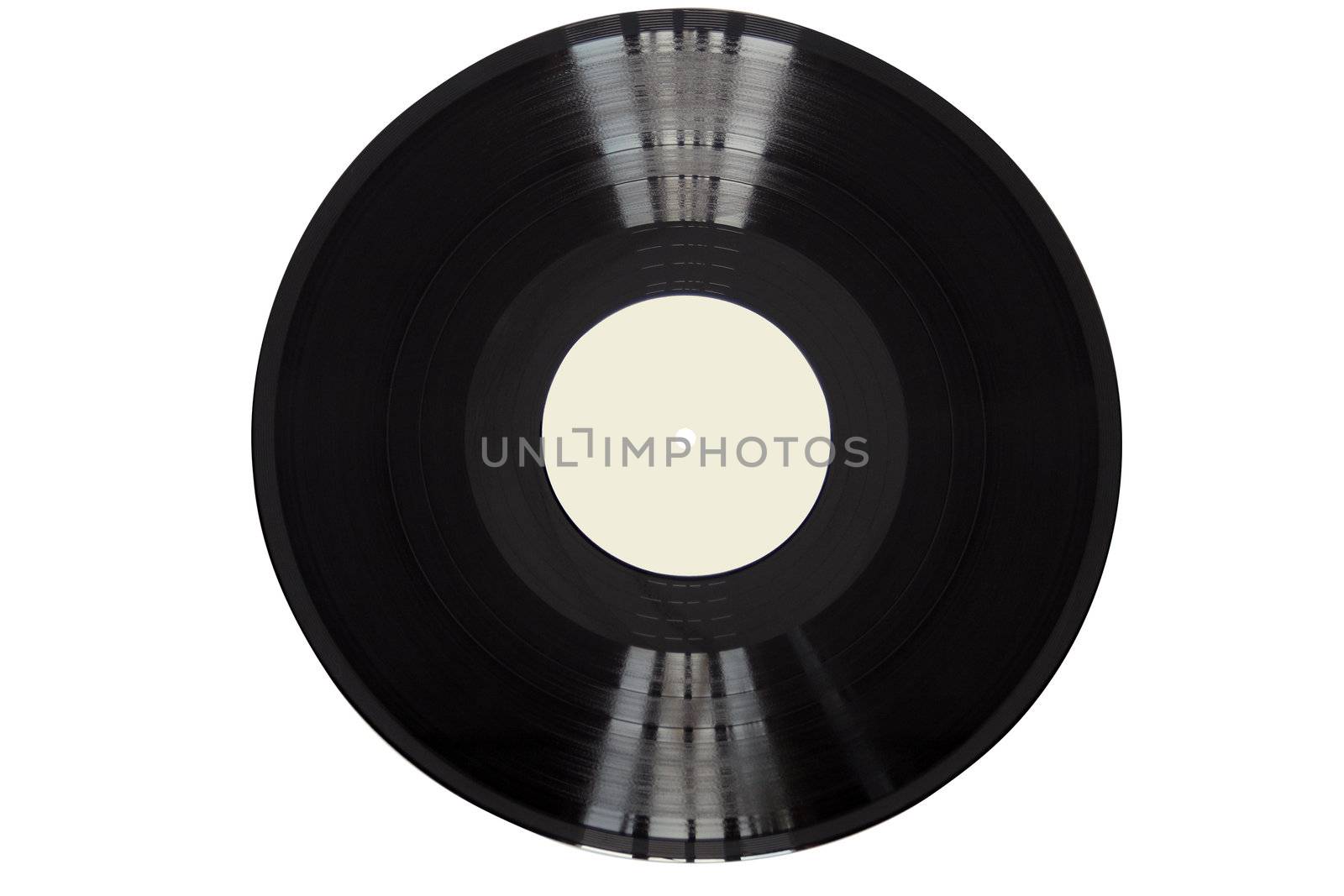 Vinyl record isolated on white backgroud with clipping path