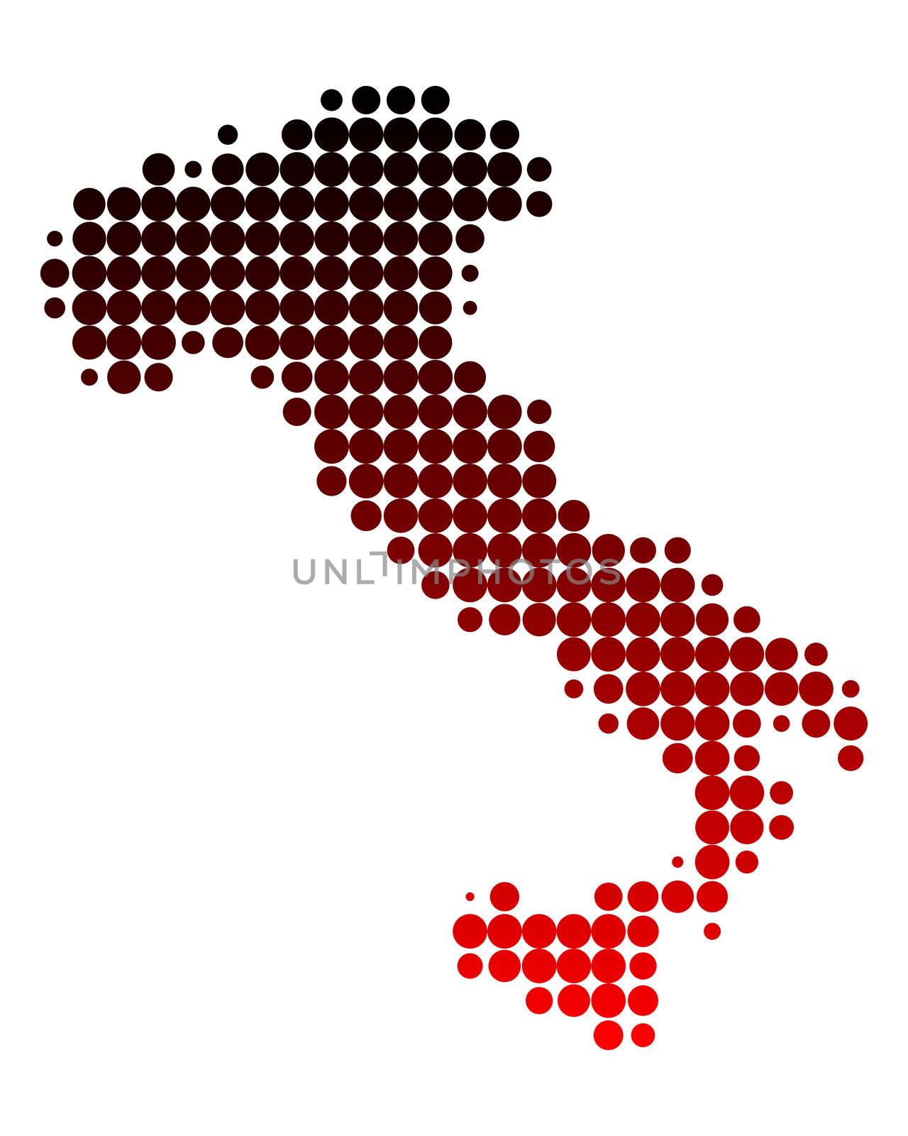 Map of Italy by rbiedermann