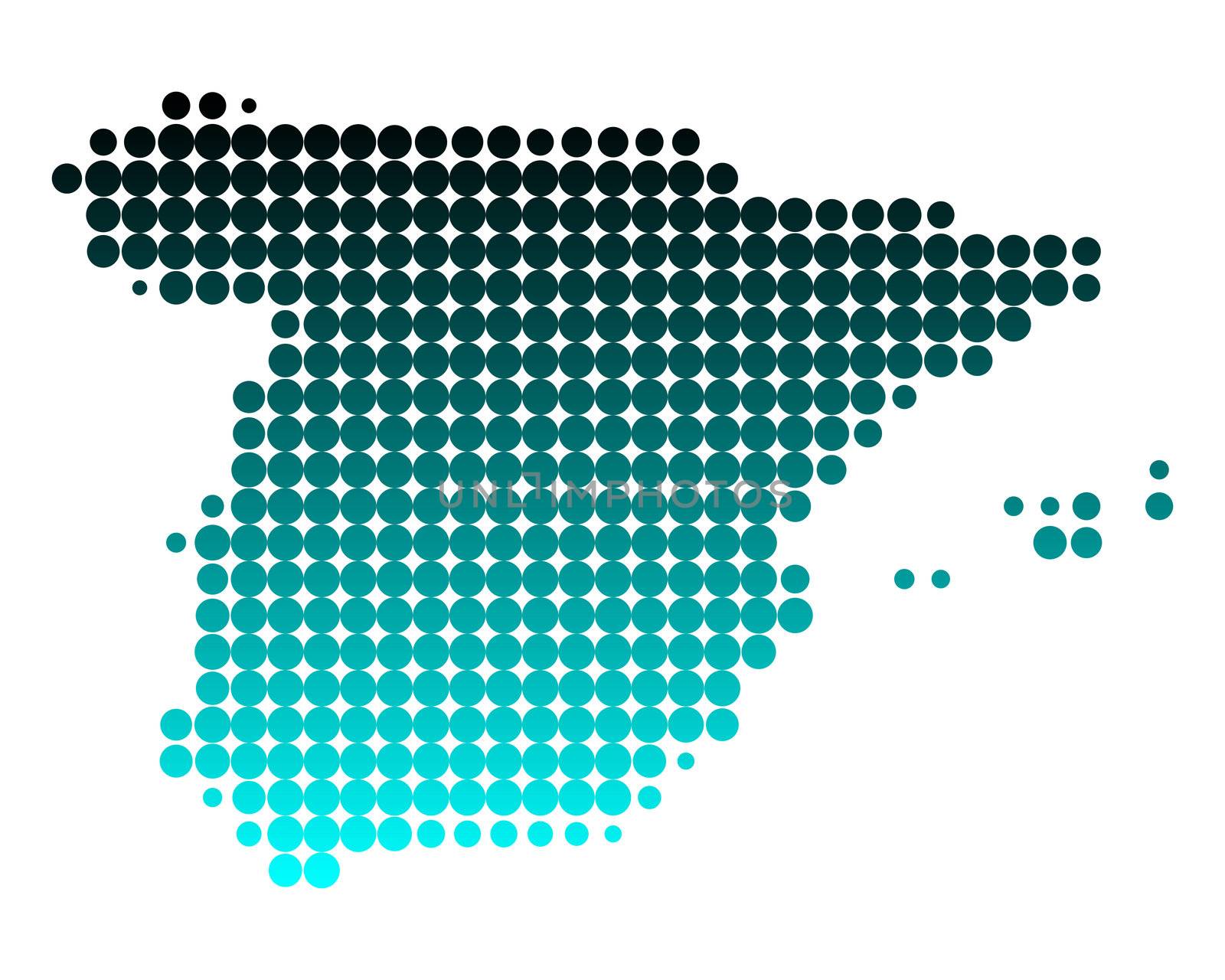 Map of Spain by rbiedermann