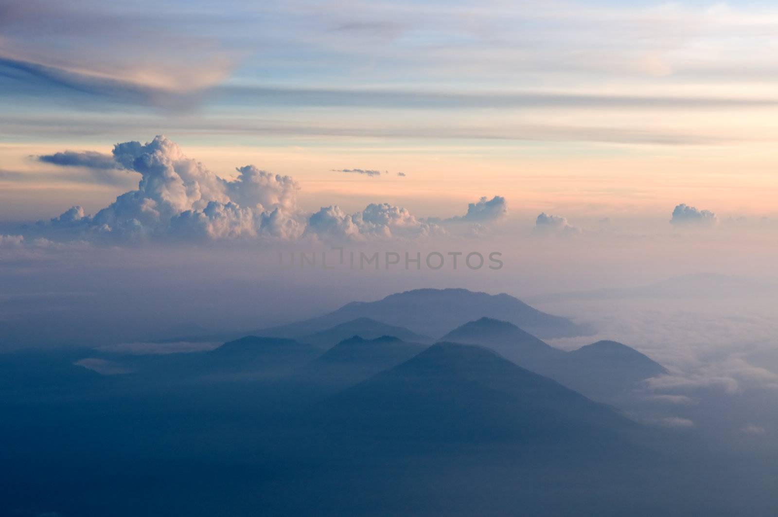 Wonderful (aerial) view of mountains from flight