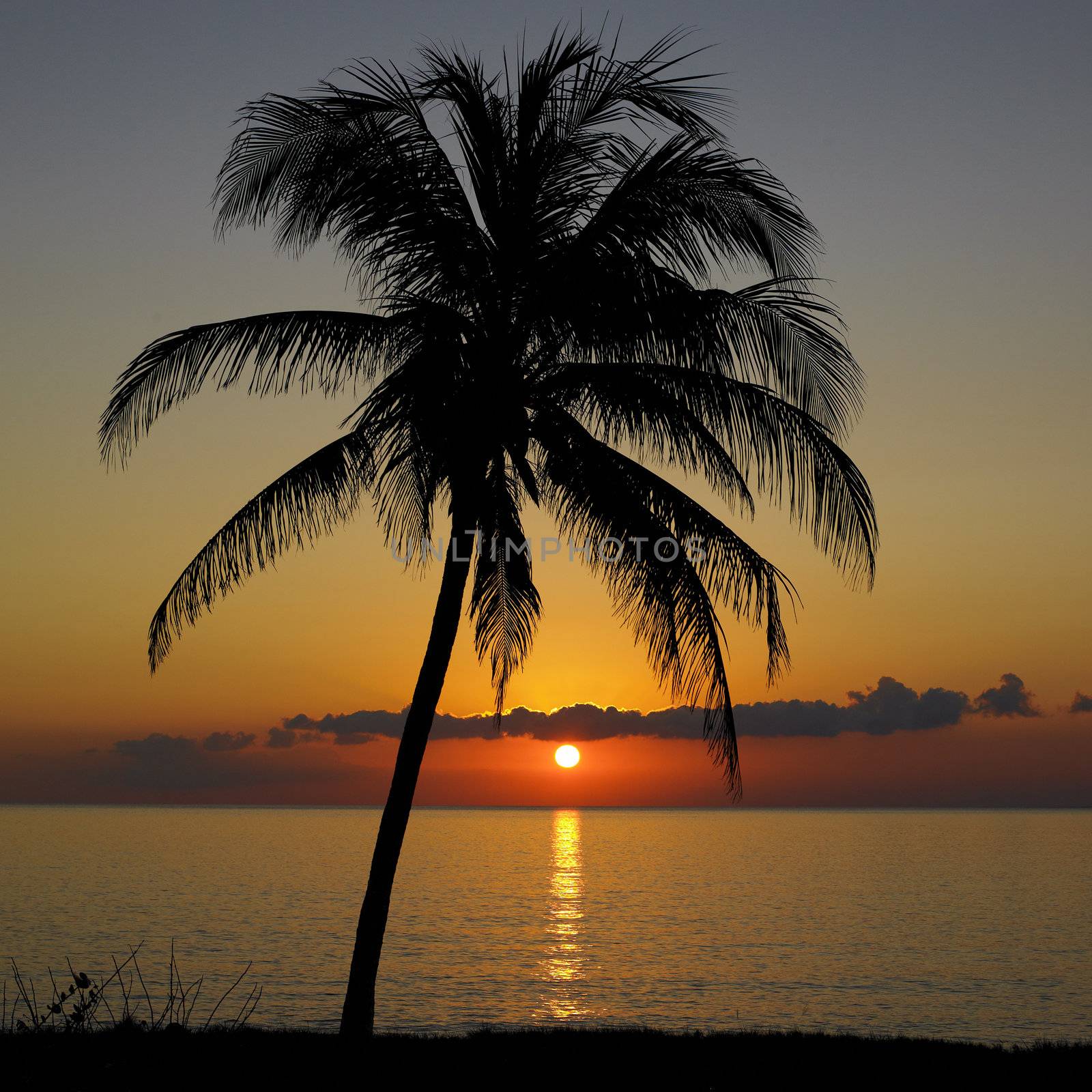 sunset over Caribbean Sea, Maria la Gorda, Pinar del Rio Province, Cuba