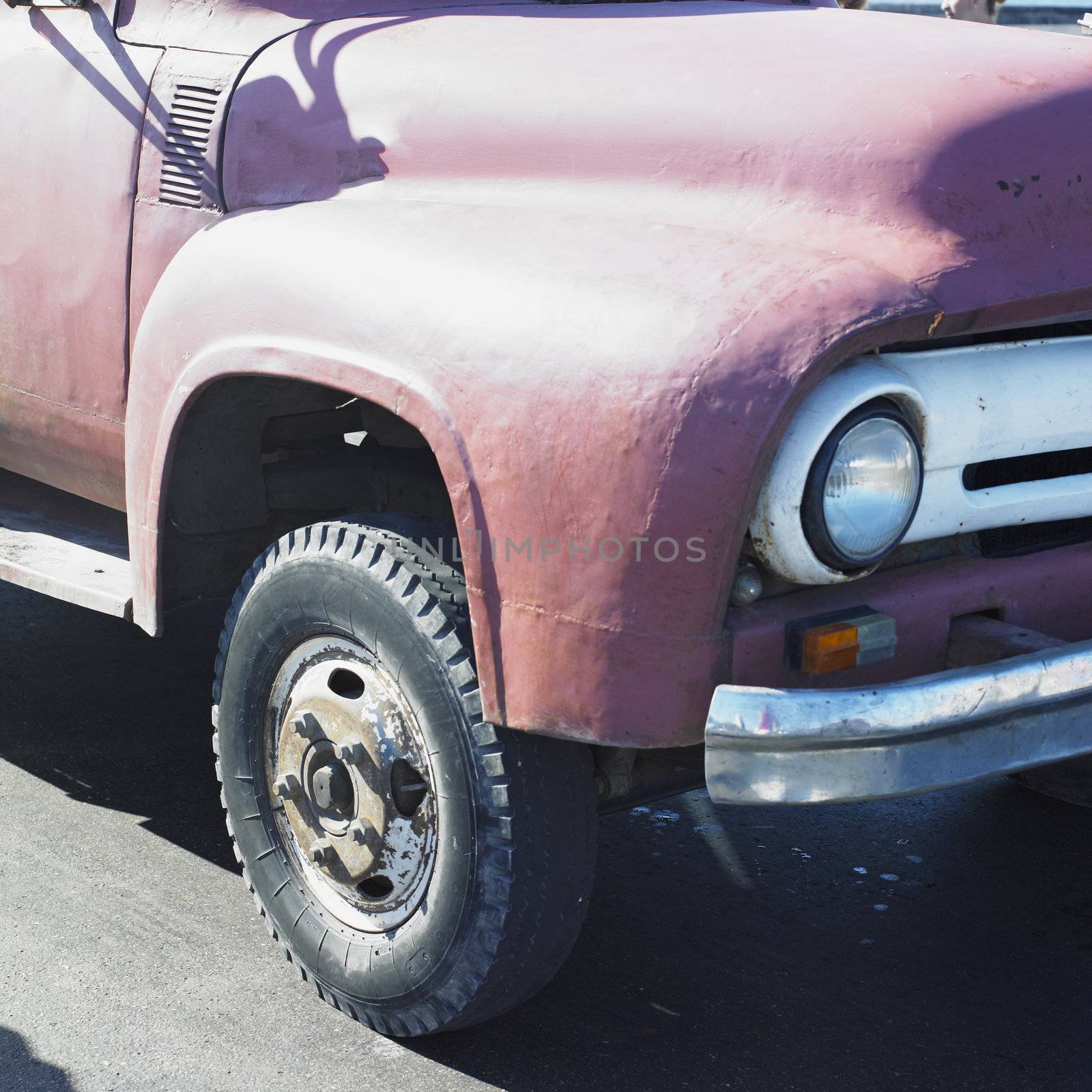 detail of antique automobile, Havana, Cuba by phbcz