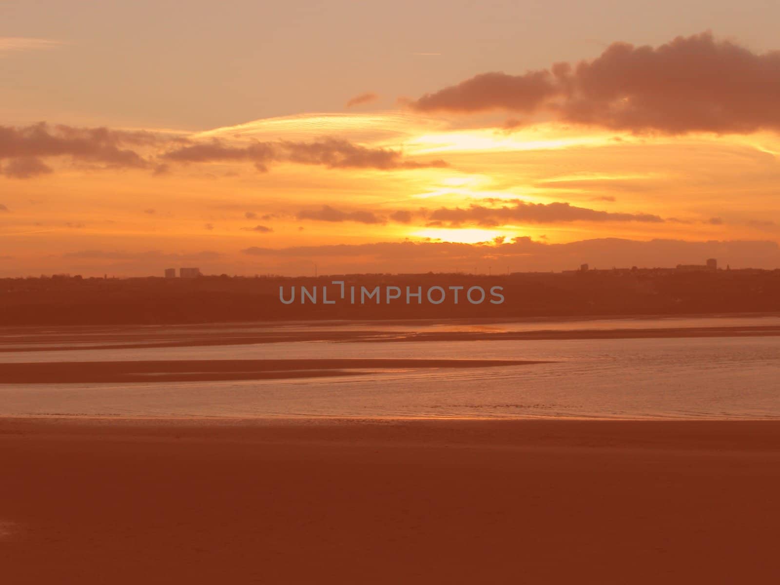 Beach at sunset 