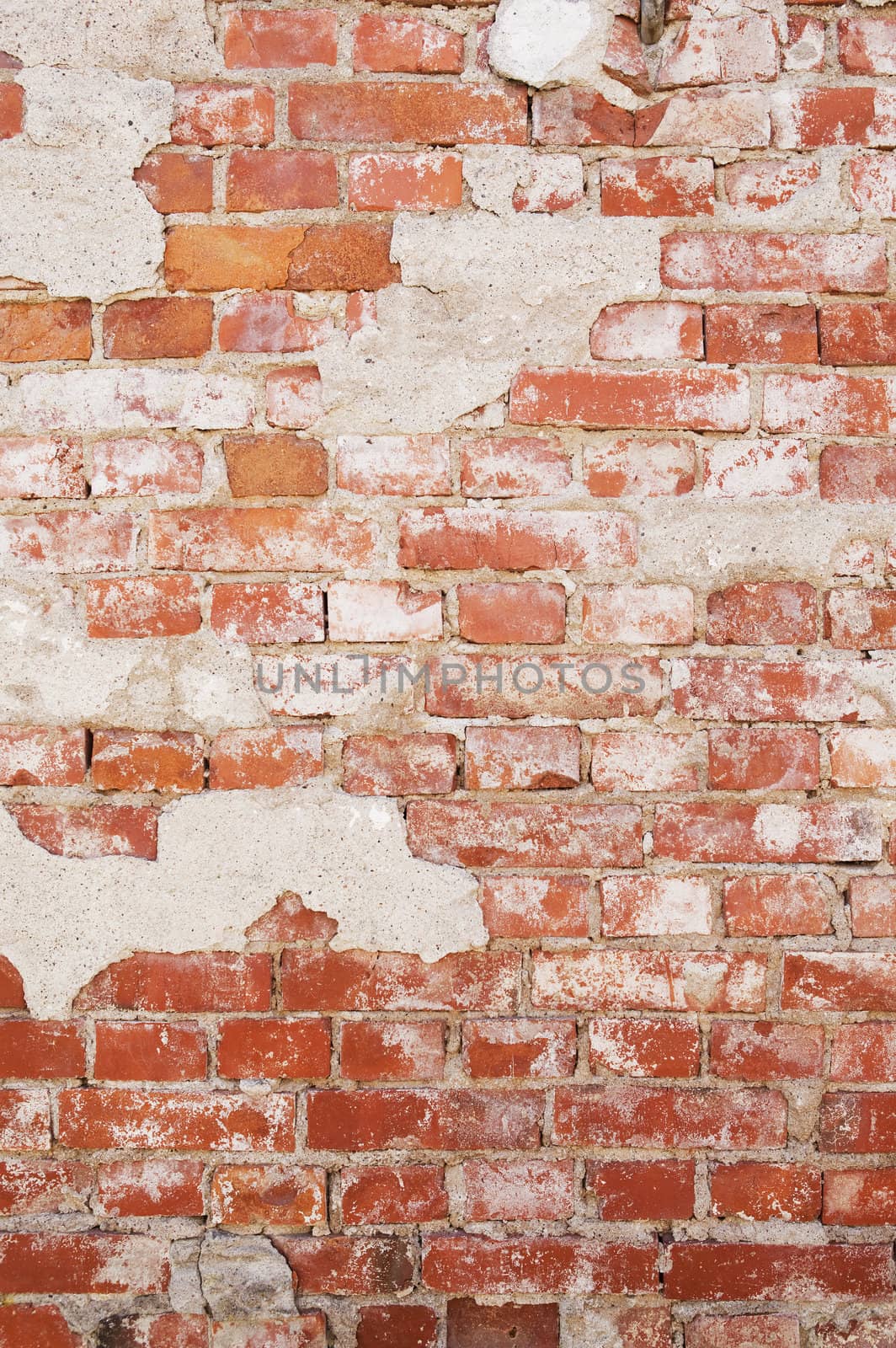 Brick wall with mortar as a pattern