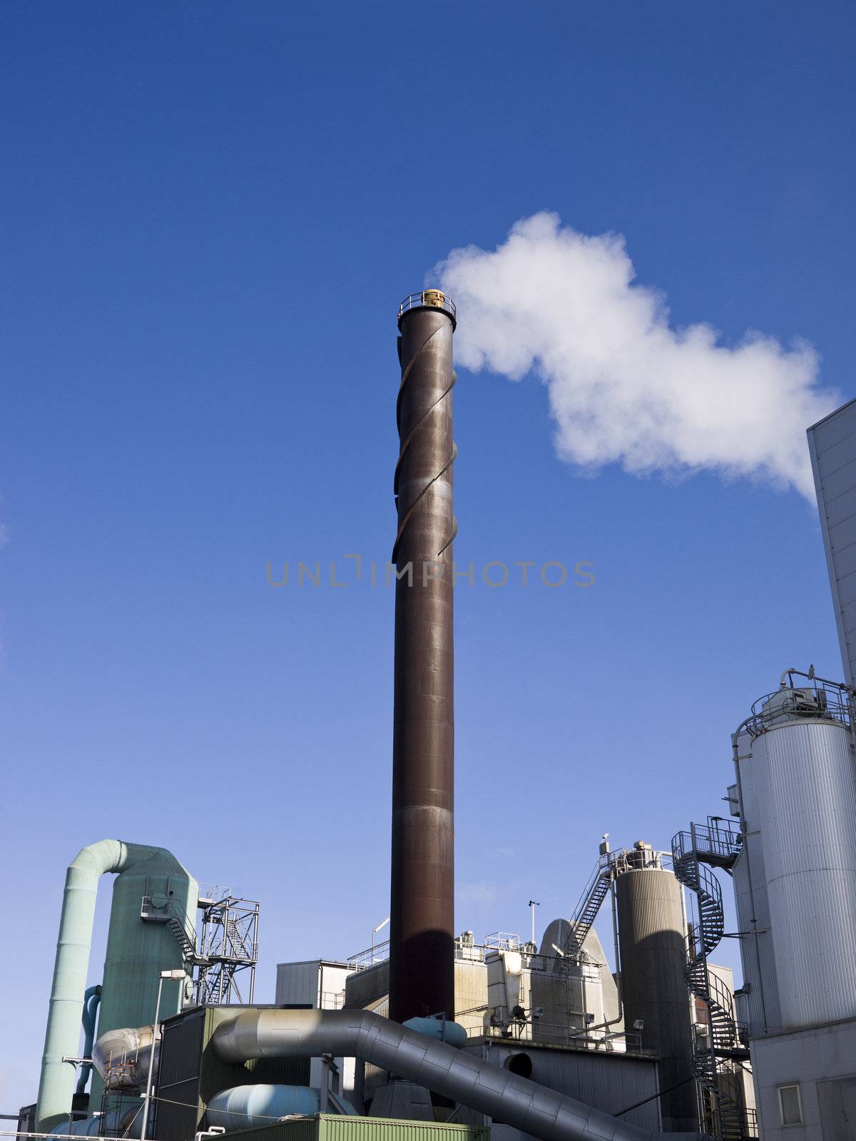 Chimney towards blue sky