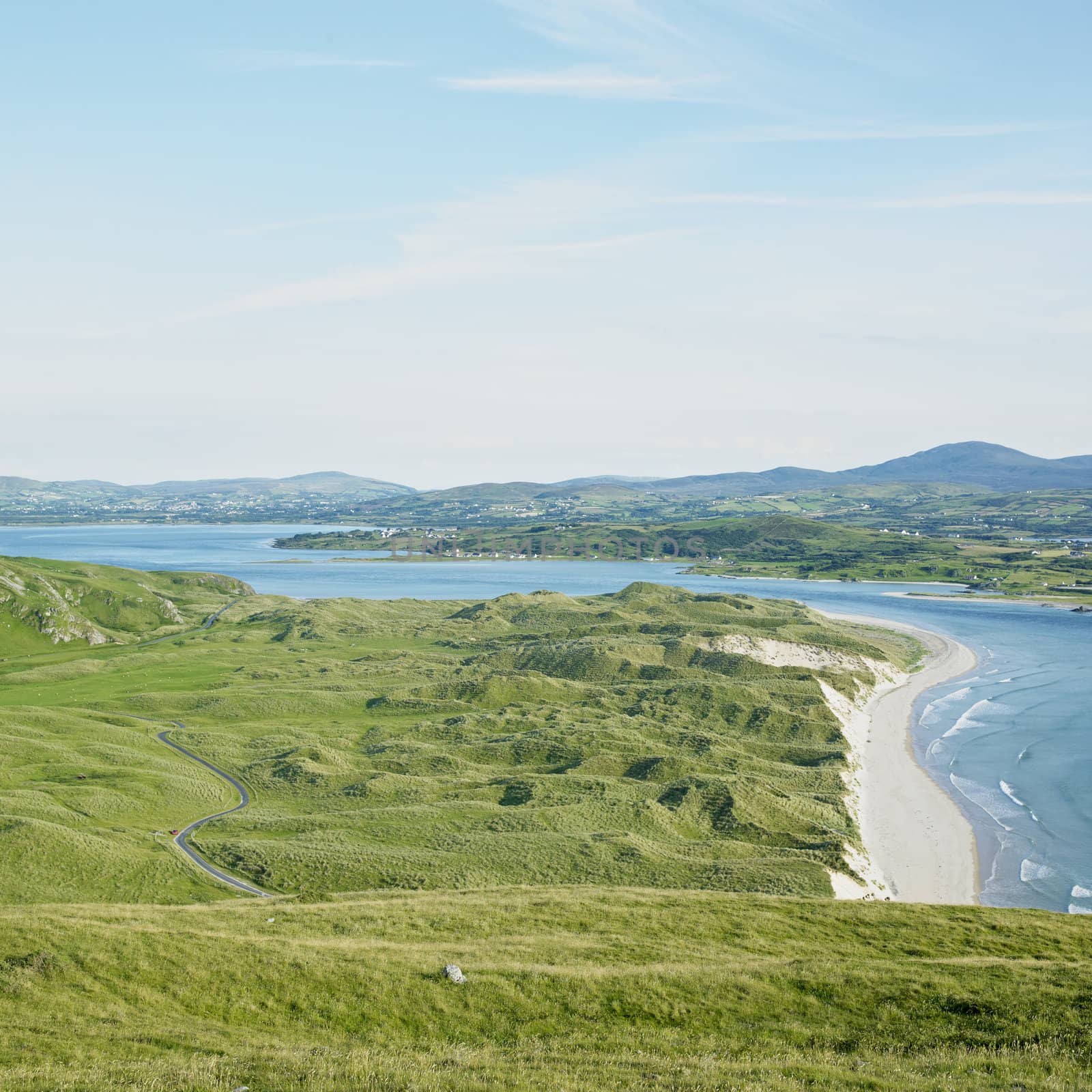 seascape with sand dunes, County Donegal, Ireland