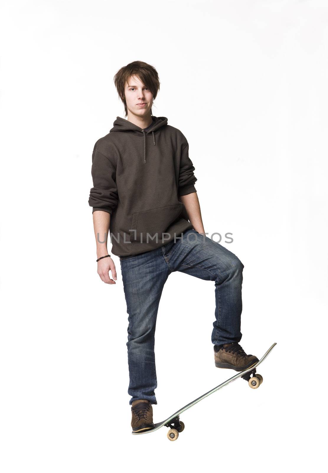 Boy with a skateboard